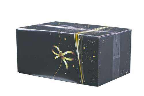 Image du produit Caisse colis gourmand Lisa carton noir 33x22x15