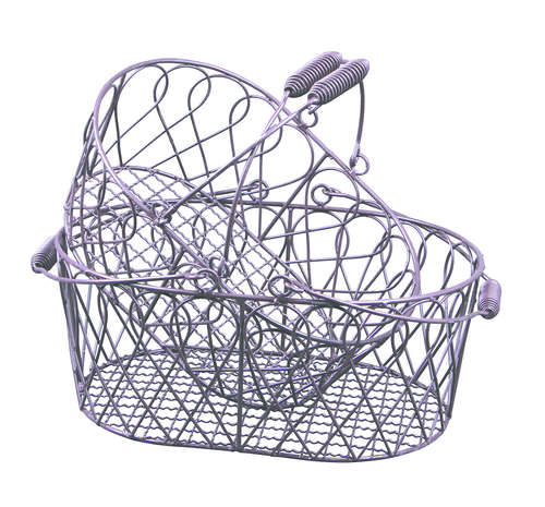 Product image Basket Audrey metal aged choco 36x28x14cm