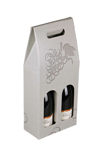 Image du produit Valisette Berlin carton gris 2 bouteilles
