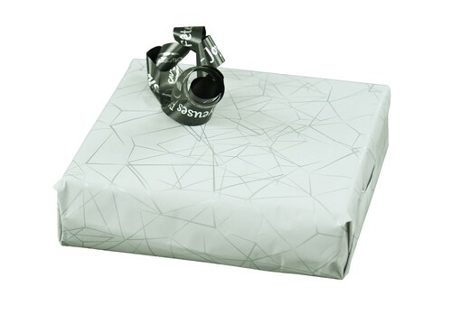 Product image Diamy grey/silver coated kraft gift wrap 73gr 0.70x100m