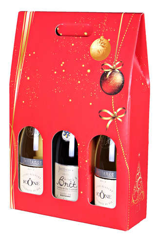 Product image Valisette Alice carton Rouge 3 bouteilles