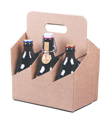 Image du produit Valisette panier Atlanta carton kraft lisse 6 bières 33cl - FSC7
