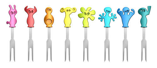 Image du produit Snack Markers Party People. pic apéro forme figurine Vacuvin (boŒte de 8) (stoc