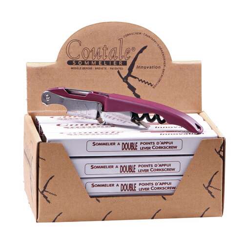 Product image Innovation burgundy corkscrew double support Coutale