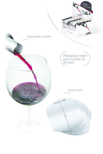 Image du produit Disque Wine Drop anti-goutte alu VinBouquet (boîte de 5/présentoir carton)