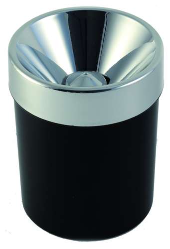 Image du produit Crachoir Mini Bacchus plastique noir/alu  diamètre 11.5x14.5cm