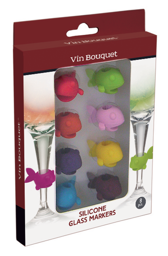 Image du produit Marque-verre Fish VinBouquet (8 pièces)