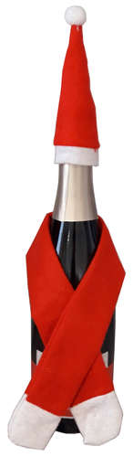 Image du produit Set bouteille Noah feutrine rouge/blanc