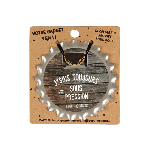Product image Marcus 3 in 1 metal bottle opener - J'suis toujours sous pression