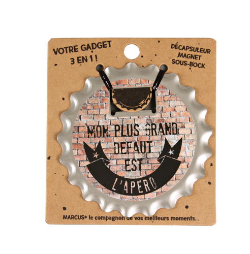 Product image Marcus Metal 3 in 1 Bottle Opener - My biggest flaw is the aperitif