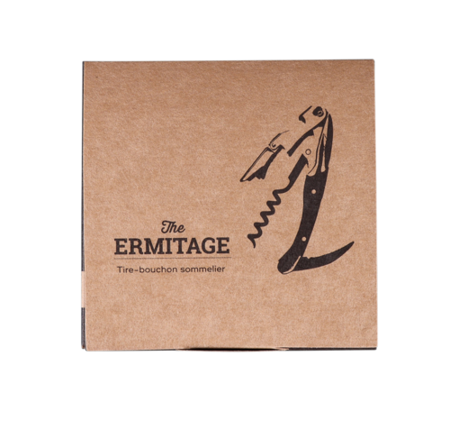 Product image Ermitage corkscrew double rest wooden handle 4 colours assorted gift box