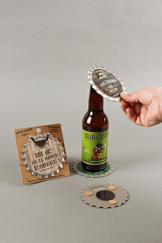 Product image Marcus Metal 3 in 1 Bottle Opener - Ici on se la coule mousse