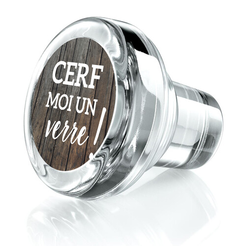 Product image Vinolok crystal stopper - Wood/Cerf moi un verre