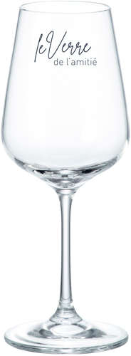 Product image Perito tasting glass on base 36cl decorated black - Le Verre de l'amitié