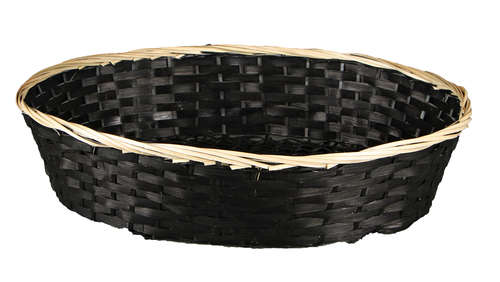 Product image Clara bamboo basket black/natural 38x28x9cm