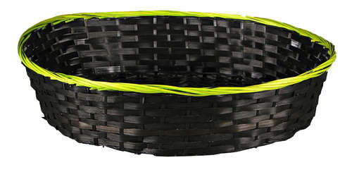 Product image Clara bamboo basket black and aniseed 45x35x10cm