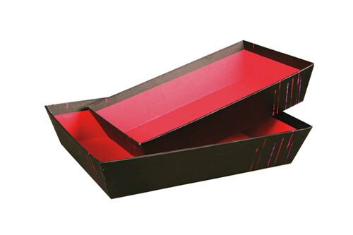 Image du produit Corbeille Los Angeles carton rigide noir rectangle 33x20x7cm