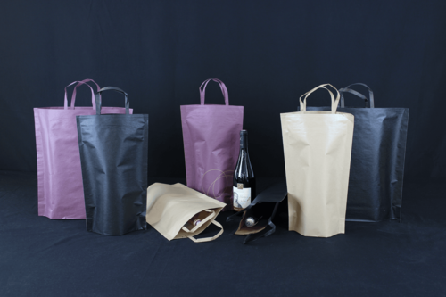 Product image Espérance bag, kraft paper, 1 bottle, flat handles, 100gr, PEFC 7