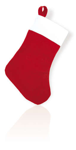 Product image Noelie sock felt red/white 32x20cm
