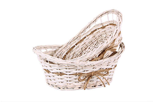 Product image Bianca white wicker basket 32x22x8/10cm