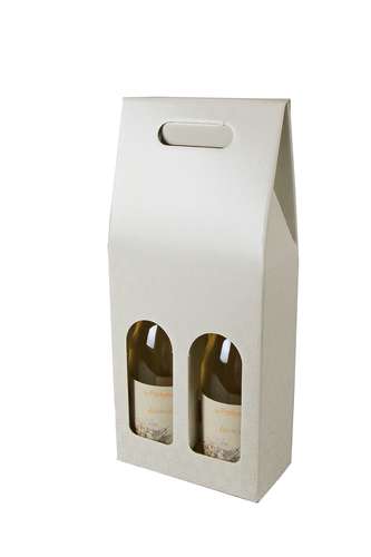 Image du produit Valisette Santorini Carton Gris Clair 2 bouteilles