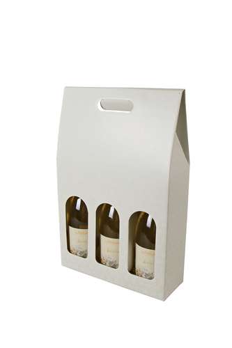 Image du produit Valisette Santorini Carton Gris Clair 3 bouteilles