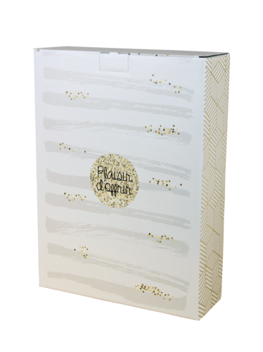 Product image Helsinki cardboard case white/gold/grey 3 bouteilles