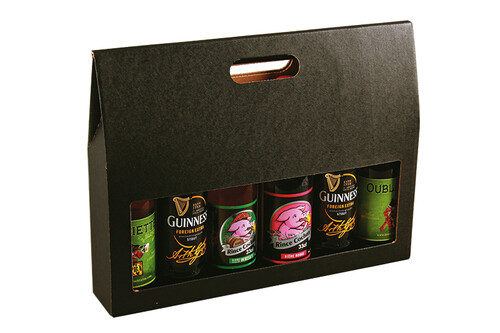 Product image Buffalo black brown kraft cardboard suitcase 6 33cl beers (long neck type)-FSC7