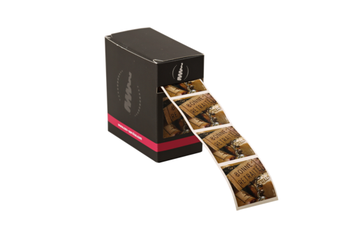Product image Square adhesive label corks - Bonne retraite (box of 500)