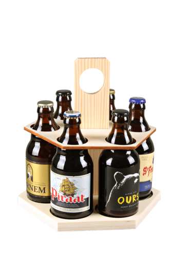 Product image Beer carousel Ezio natural wood 6 beers 33/50cl (type Steinie)
