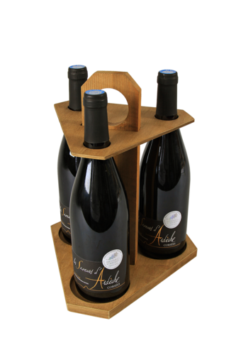 Image du produit Carrousel Ottavio bois teinté cannelle 3 bouteilles 75cl