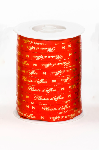Image du produit Ruban Bolduc Satiné lisse brillant rouge - Plaisir d'offrir (bobine 10mmx250m)