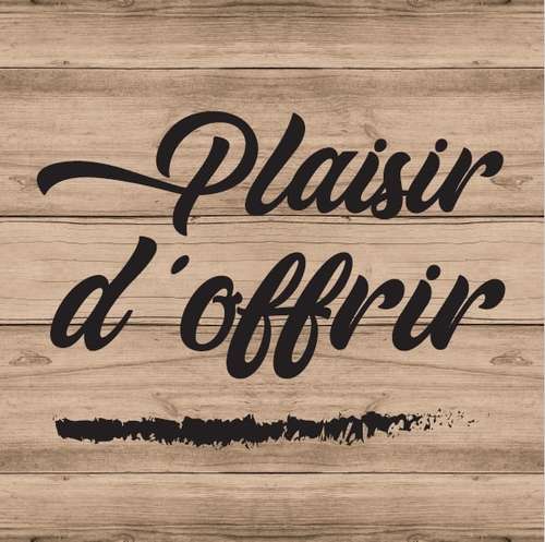 Product image Square adhesive label wood/black - Plaisir d'offrir (box of 500)