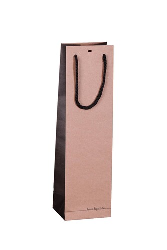 Product image Elusa bag black kraft paper 1 bouteille - FSC7