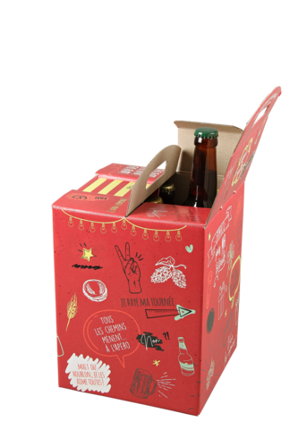 Image du produit Valisette Box Munich carton rouge décoré 9 bières 33cl - FSC 7