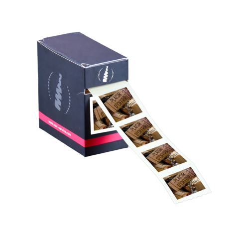 Image du produit Etiquette adhésive carré bouchons - Plaisir d'Offrir (boîte de 500)