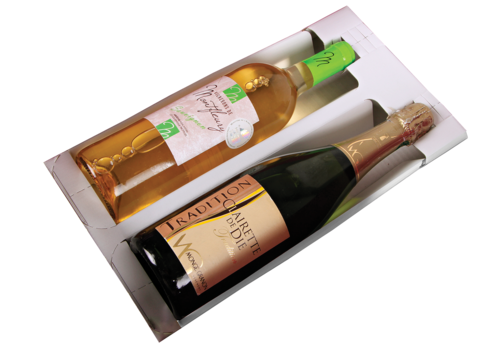 Image du produit Coffret Sofia carton rouge festif 2 bouteilles - FSC7®