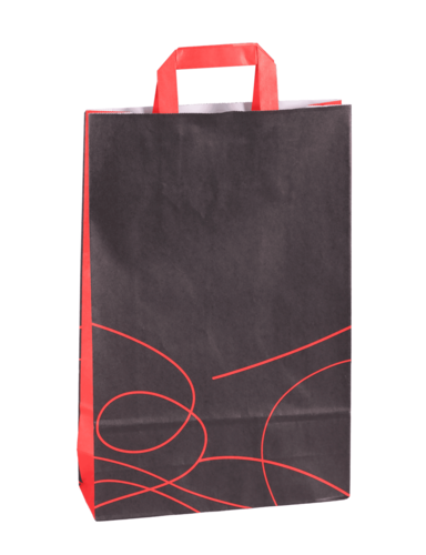 Product image Nuance black/red kraft paper bag 3 bouteilles