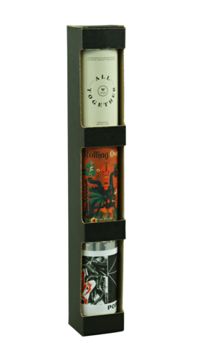 Image du produit Etui Buffalo carton kraft brun lisse noir 4x33cl ou 3x44cl (type canette)