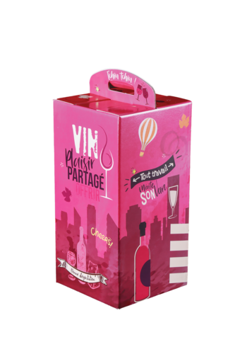 Image du produit Valisette Box Burano carton multicouleur 4 bouteilles