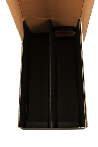 Image du produit Coffret Chicago carton kraft lisse noir 2 bouteilles