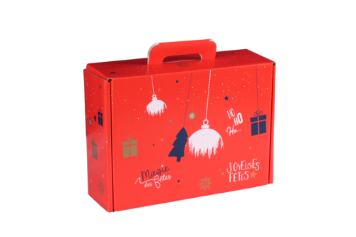 Image du produit Valisette gourmande Sofia carton rouge festif 34.5x25.5x11.5cm - FSC7®