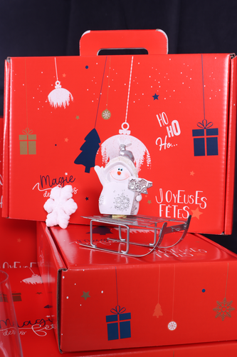 Image du produit Valisette gourmande Sofia carton rouge festif 42x35.5x12cm - FSC7
