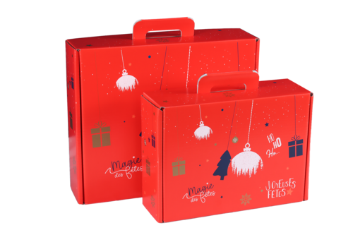 Image du produit Valisette gourmande Sofia carton rouge festif 42x35.5x12cm - FSC7®