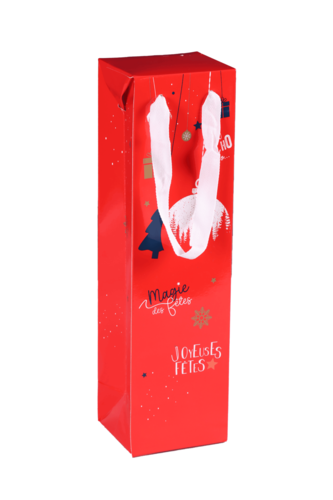 Image du produit Sac Boxbag Sofia papier pélliculé rouge festif magnum