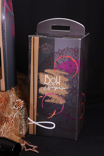 Image du produit Valisette Box Santino carton noir/or 4 bouteilles