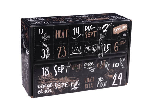 Image du produit Caisse Calendrier de l'avent Gusto carton décor 24 cases 47x32x16cm