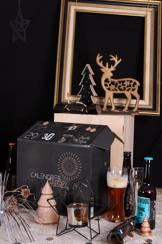 Image du produit Caisse Calendrier Festif Céleste carton décoré 8 cases 50cl 31x14.5x25cm
