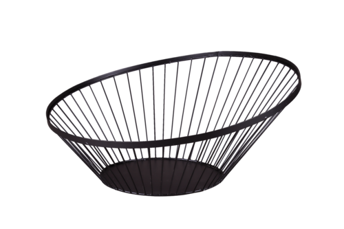 Product image Bowl Mila metal round asymmetric black diam 60/30x15/27cm
