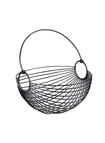 Product image Pablo metal basket black round 30x13/17cm